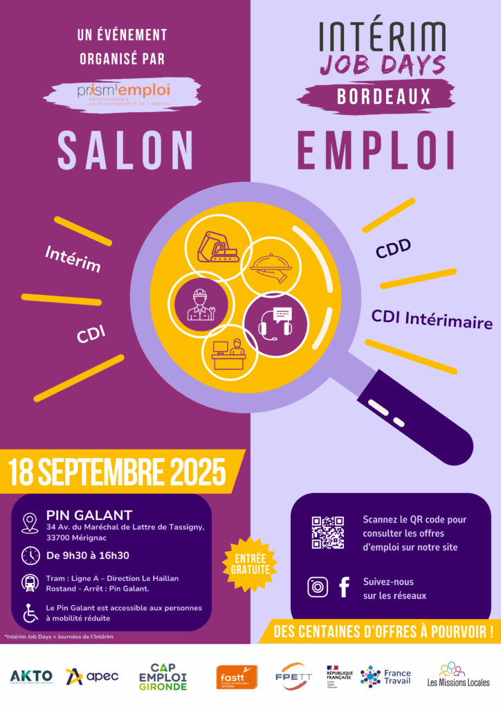 Affiche Bordeaux - Intérim Job Days